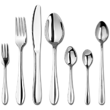 OEM Palermo 1601PAL001 Rozsdamentes acél Evővilla 12 darabos szett - Inox (1601PAL001) tányér és evőeszköz