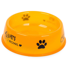 OEM Pet&amp;- 039;s Bowl Műanyag tál kutya macska 0,6l, sárga kutyatál