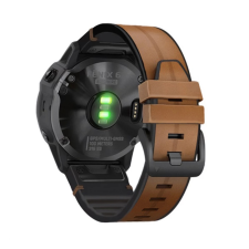 OEM Pótszíj (egyedi méret. 22mm. bőr hatású. QuickFit csatlakozás) BARNA okosóra kellék