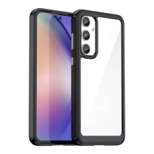 OEM Samsung A55 5G GIGAPACK Szilikon telefonvédő ütésállóság, átlátszó hátlap, FEKETE tok és táska