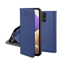 OEM Samsung Galaxy A13 4G könyvtok, fliptok, telefon tok, mágneszáras, szilikon keretes, sötétkék tok és táska