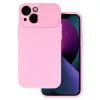 OEM Samsung Galaxy A15 ütésálló szilikon tok eltolható kamera védővel halvány rózsaszín