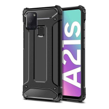 OEM Samsung Galaxy A21s hátlap tok, telefon tok, ütésálló, fekete, Defender II tok és táska