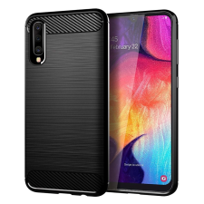 OEM Samsung Galaxy A50 / A30s szilikon tok, hátlaptok, telefon tok, karbon mintás, fekete tok és táska