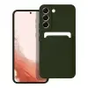 OEM Samsung Galaxy A53 szilikon tok, hátlap tok, bankkártya tartós, zöld, SM-A536, Card