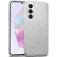 OEM Samsung Galaxy A56 5G szilikon tok, hátlaptok, telefon tok, csillámos, ezüst, Glitter tok és táska