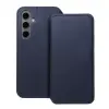 OEM Samsung Galaxy S25 Plus 5G (S25+ 5G) könyvtok, fliptok, telefon tok, bankkártyatartós, mágneszáras, sötétkék, Dual Pocket