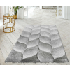 OEM Shaggy szőnyeg California 3D 481 (Grey White) 200x280cm Szürke