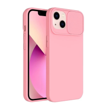 OEM Slide Apple iPhone 14 Pro kameravédős szilikon tok rózsaszín tok és táska