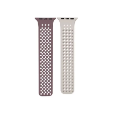 OEM Spike Apple Watch szilikon szíj 38/40/41mm lila/barna okosóra kellék