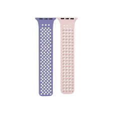 OEM Spike Apple Watch szilikon szíj 49/45/44/42mm levendula/homok okosóra kellék