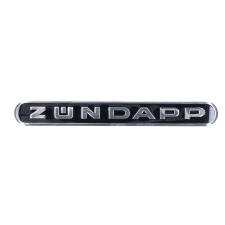 OEM Standard Fekete/króm matrica embléma 130 x 16,5mm alumíniumból hosszúkás Zündapphoz egyéb motorkerékpár alkatrész