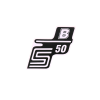 OEM Standard Írás S50 B fólia / matrica fehér Simson S50-hez