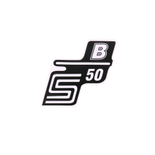 OEM Standard Írás S50 B fólia / matrica fehér Simson S50-hez motorkerékpár idom