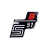 OEM Standard Írás S51 B fólia / matrica piros Simson S51-hez