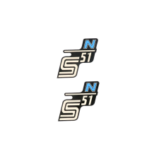 OEM Standard S51 N fólia / matrica fekete-világoskék 2 db Simson S51N készülékhez egyéb motorkerékpár alkatrész