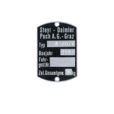 OEM Standard Típuscímke váz 60x40mm Puch N 50-hez egyéb motorkerékpár alkatrész