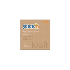OEM StickN KraftNotes 76x76mm öntapadós natúr jegyzettömb - (100 lap / tömb) (21639) jegyzettömb