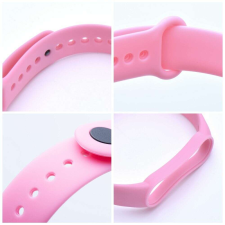 OEM Szilikon csereszíj Xiaomi Mi Band 5 / 6 / 7 rózsaszín okosóra kellék