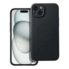 OEM Szilikon Mag Cover tok Magsafe kompatibilis iPhone 15 PLUS fekete tok és táska