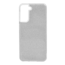 OEM Szilikon telefonvédő (műanyag belső. csillogó hátlap) EZÜST tok és táska