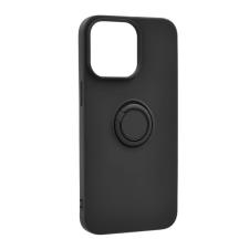OEM Szilikon telefonvédő (tartógyűrű. mikrofiber plüss belső. mágneses. kameravédő) FEKETE tok és táska