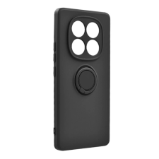 OEM Szilikon telefonvédő (tartógyűrű. mikrofiber plüss belső. mágneses. kameravédő) FEKETE tok és táska