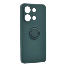 OEM Szilikon telefonvédő (tartógyűrű. mikrofiber plüss belső. mágneses. kameravédő) SÖTÉTZÖLD tok és táska
