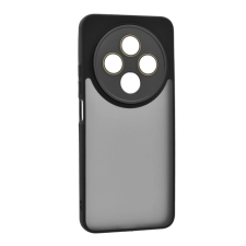 OEM Szilikon telefonvédő (ütésállóság. akril hátlap. kameravédő) FEKETE tok és táska