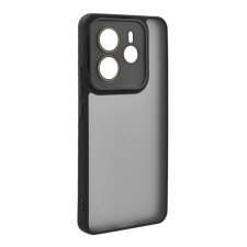 OEM Szilikon telefonvédő (ütésállóság. akril hátlap. kameravédő) FEKETE tok és táska