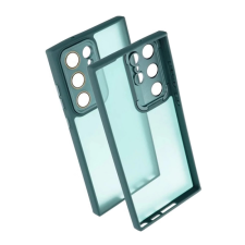 OEM Szilikon telefonvédő (ütésállóság. akril hátlap. kameravédő) SÖTÉTZÖLD tok és táska