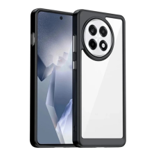 OEM Szilikon telefonvédő (ütésállóság. átlátszó hátlap) FEKETE tok és táska