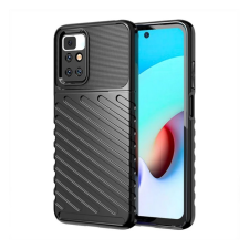 OEM Szilikon telefonvédő (ütésállóság. csíkos. dombor minta) FEKETE tok és táska