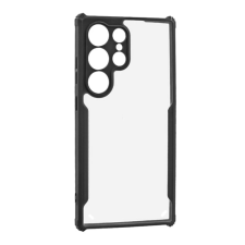 OEM Szilikon telefonvédő (ütésállóság. légpárnás sarok. akril hátlap. kameravédő) FEKETE tok és táska