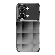 OEM Szilikon telefonvédő (ütésállóság. légpárnás sarok. karbon minta) FEKETE tok és táska