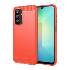 OEM Szilikon telefonvédő (ütésállóság. légpárnás sarok. szálcsiszolt. karbon minta) PIROS tok és táska