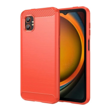 OEM Szilikon telefonvédő (ütésállóság. légpárnás sarok. szálcsiszolt. karbon minta) PIROS tok és táska