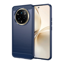 OEM Szilikon telefonvédő (ütésállóság. légpárnás sarok. szálcsiszolt. karbon minta) SÖTÉTKÉK tok és táska