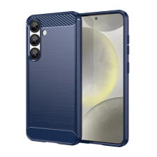 OEM Szilikon telefonvédő (ütésállóság. légpárnás sarok. szálcsiszolt. karbon minta) SÖTÉTKÉK tok és táska