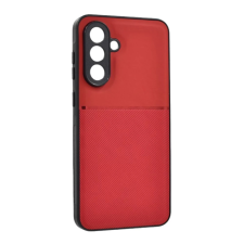 OEM Szilikon telefonvédő (ütésállóság. mágneses. bőr hatású hátlap. csíkos) PIROS tok és táska