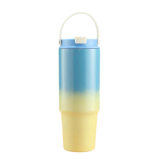OEM Színátmenetes thumbler, utazópohár 820 ml - Kék/sárga termosz