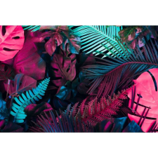 OEM Tablou vászon fényes élénk pálmalevelek, 80x50cm, tabloucanvas1248 grafika, keretezett kép