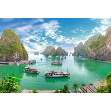 OEM Tablou vászon festői kilátás felülről a Halong-öbölre, 80x50cm, tabloucanvas731 grafika, keretezett kép