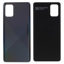 OEM tel-szalk-023696 Samsung Galaxy A71 fekete akkufedél, hátlap (Prism Crush Black) mobiltelefon, tablet alkatrész