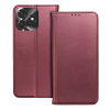 OEM Telefontok Honor X5c Plus - Smart Magnetic burgundy szilikon keretes mágneses könyvtok