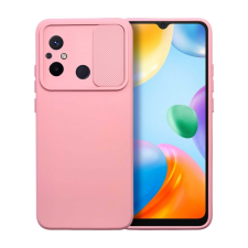 OEM Telefontok Xiaomi Redmi 12C - Slider csúsztatható kameravédős pink szilikon hátlap tok tok és táska