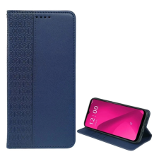 OEM Tok álló. bőr hatású (FLIP. oldalra nyíló. asztali tartó. lóhere) SÖTÉTKÉK tok és táska