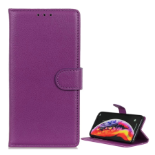 OEM Tok álló. bőr hatású (FLIP. oldalra nyíló. asztali tartó. prémium) LILA tok és táska