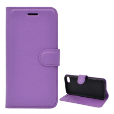 OEM Tok álló. bőr hatású (FLIP. oldalra nyíló. asztali tartó. prémium) LILA tok és táska