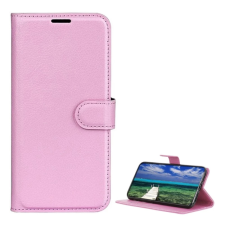 OEM Tok álló. bőr hatású (FLIP. oldalra nyíló. asztali tartó. prémium) RÓZSASZÍN tok és táska